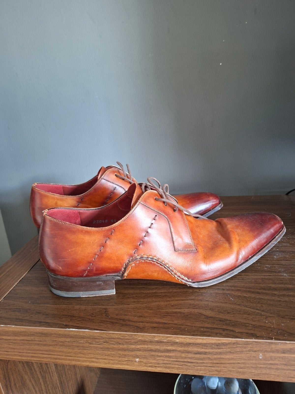 Magnanni herenschoenen - Maat 44, Bruin, Ophalen of Verzenden, Magnanni, Gedragen