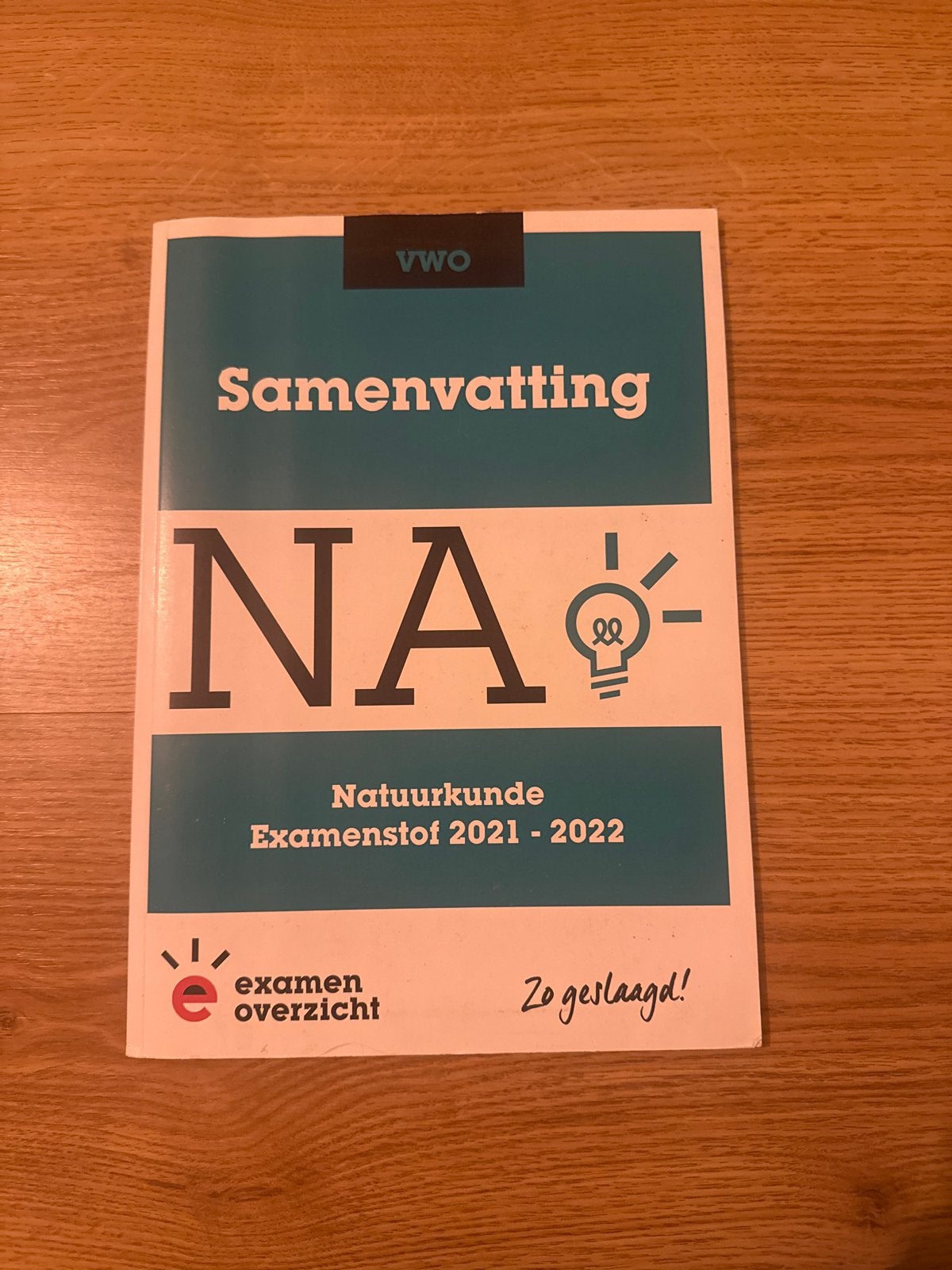 Examenoverzicht Natuurkunde VWO 2021-2022, Ophalen of Verzenden, Zo goed als nieuw, VWO, Natuurkunde