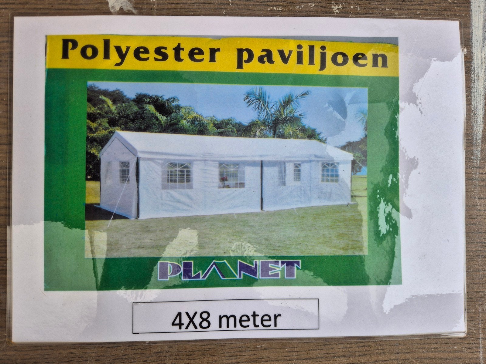 2 GROTE PAVILJOENTENTEN – 4x8 M EN 4x4 M, Ophalen, Gebruikt