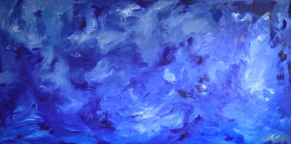 schilderij Blue Wave, Ophalen