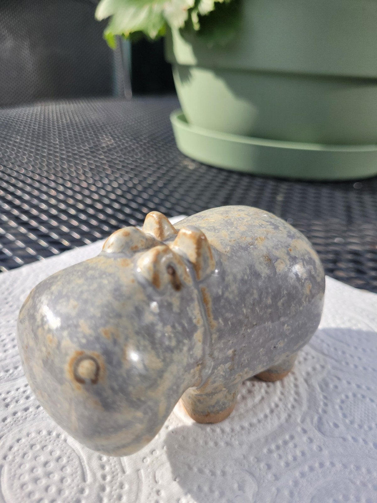Lisa Larson nijlpaard beeldje - 9 cm lang, Ophalen of Verzenden