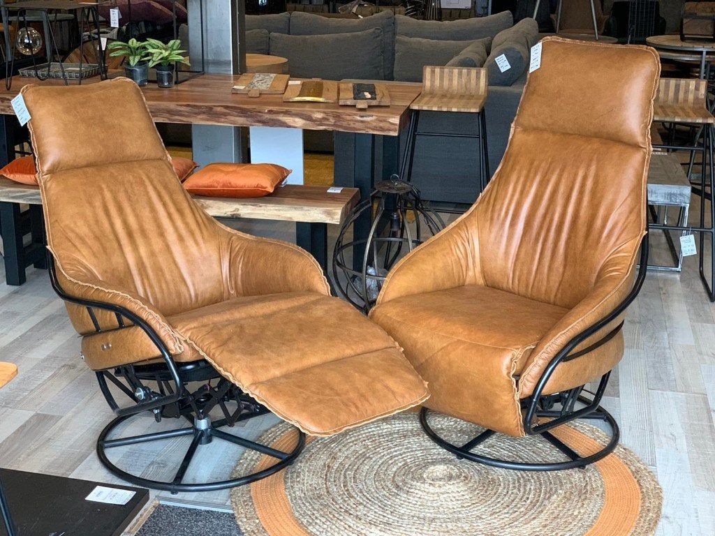 Chill-Line Relaxfauteuil Design Johan - 2 stoelen, Huis en Inrichting, Fauteuils, Ophalen, Eren relaxfauteuil / chill stoel met metalen frame