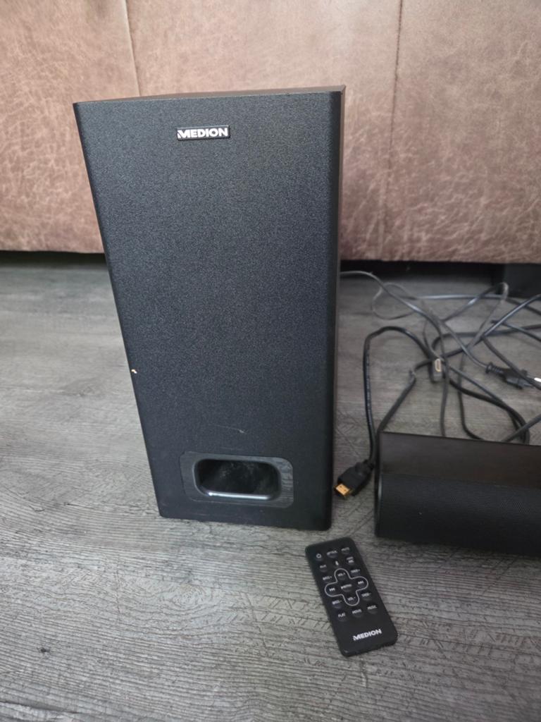 Medion soundbar, Ophalen of Verzenden, Met externe subwoofer, Zo goed als nieuw