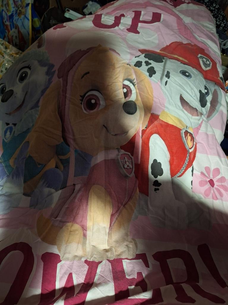 Dekbed  met overtrek puppower pawtrol, Ophalen of Verzenden, Wit, Jongetje of Meisje, Dekbedovertrek