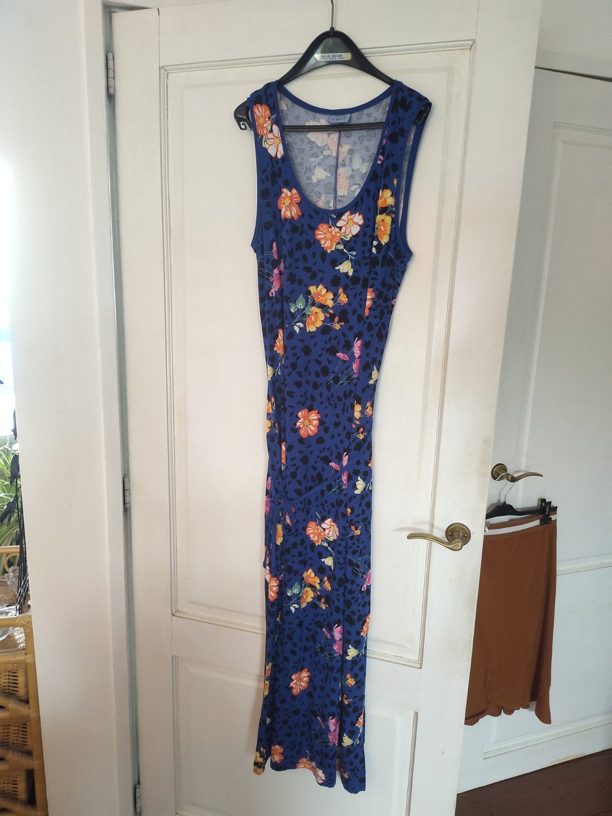 zomerjurk hoofdkleur blauw mt XL, Meerkleurig, Maat 42/44 (L), Ophalen of Verzenden, Zo goed als nieuw