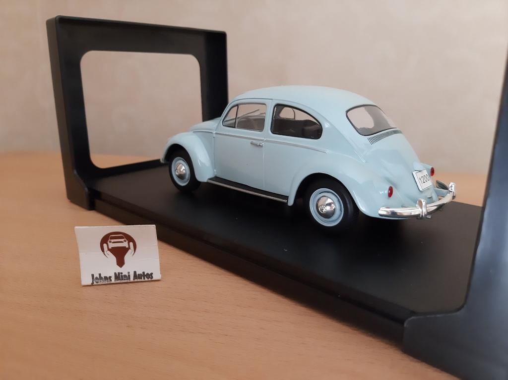 Volkswagen Kever uit 1960 in lichtblauw van Whitebox 1:24, Overige merken, Auto, Nieuw, Ophalen of Verzenden