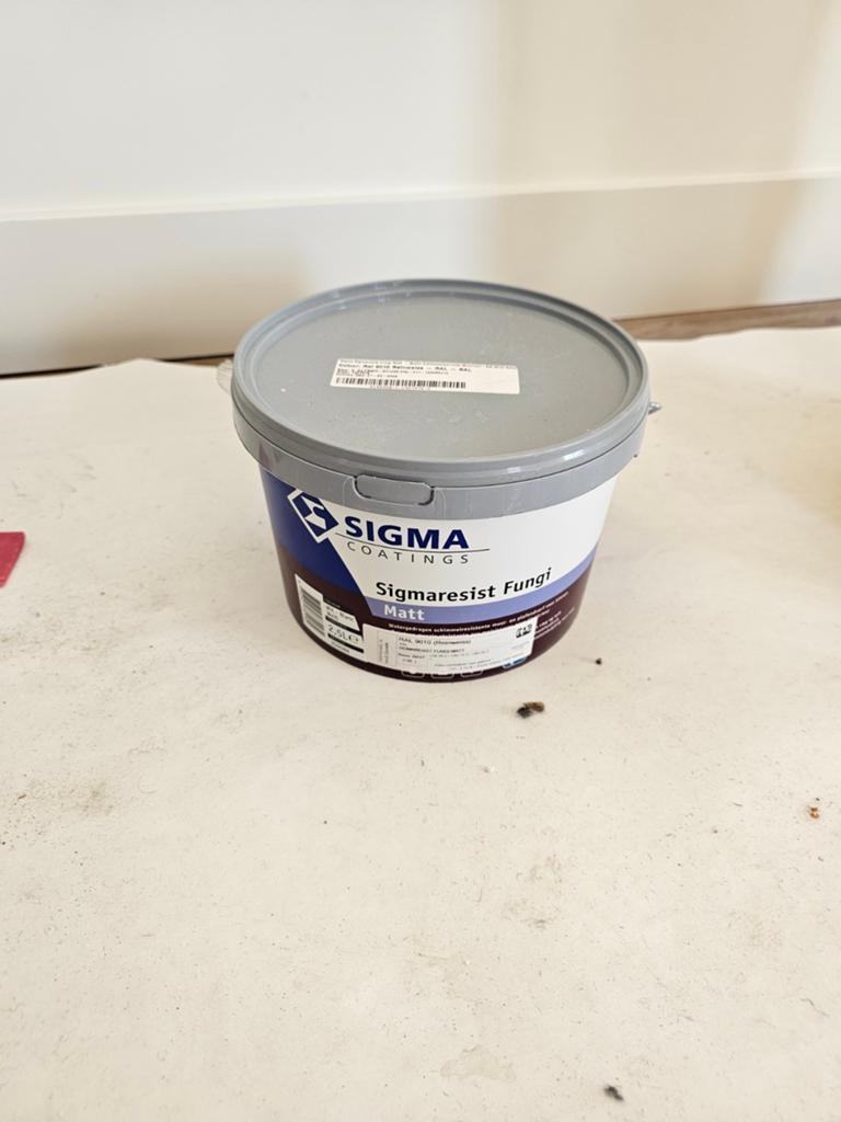 Sigma sigmaresist fungi RAL9010, Doe-het-zelf en Verbouw, Verf, Beits en Lak, Ophalen, Wit, Nieuw, Verf