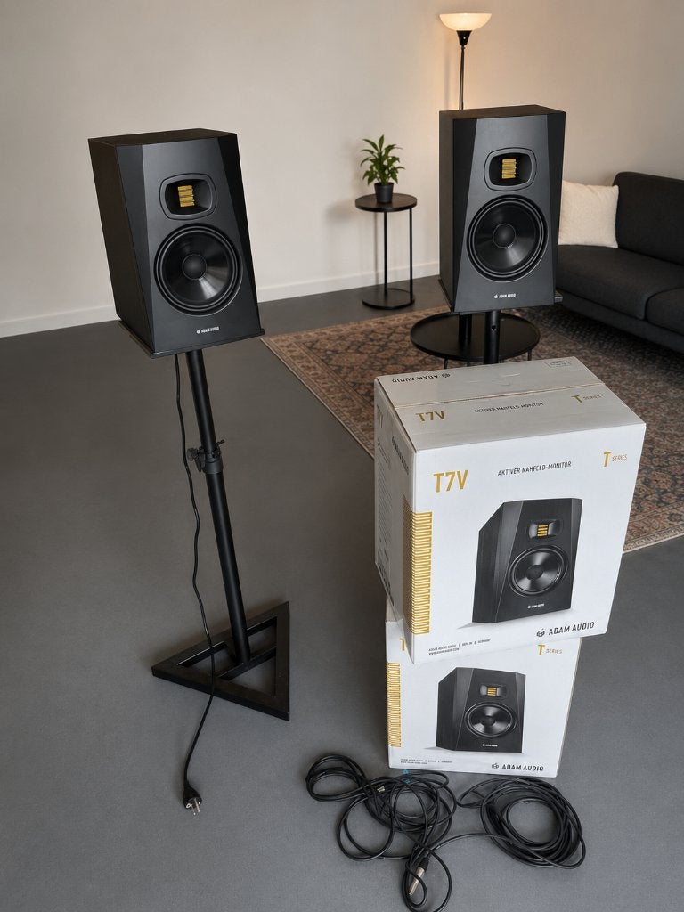 ADAM T7V Speakers and stands
