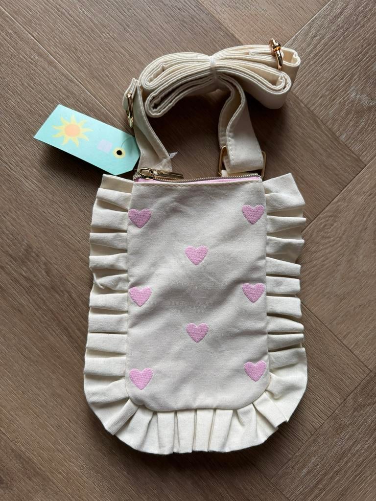 Nieuw Hema (telefoon) tasje met hartjes en ruche, Ophalen of Verzenden, Nieuw, Overige typen