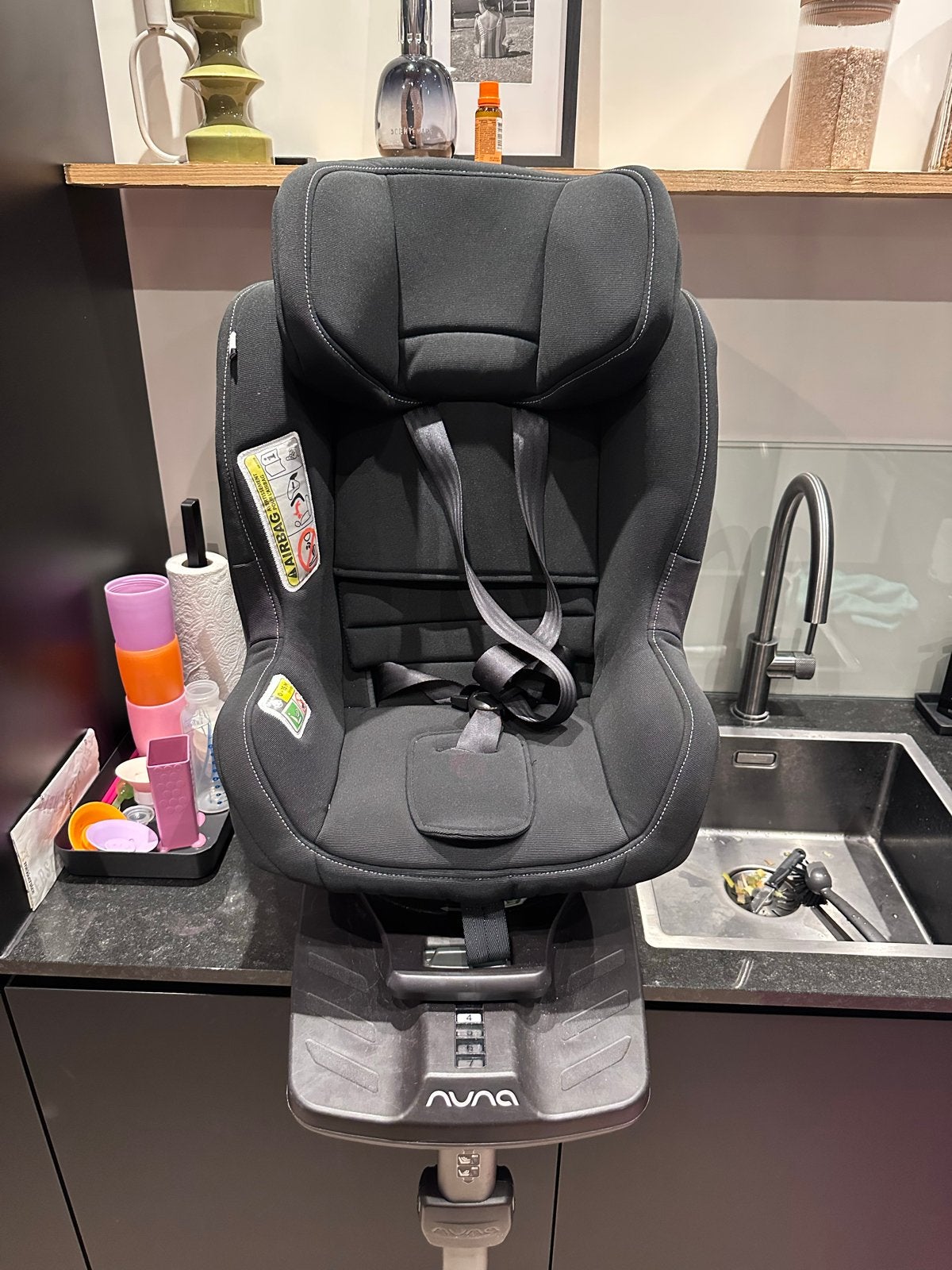 Nuna Rebl Plus 360 autostoel 0-18 kg Isofix Zwart, 0 t/m 18 kg, Verstelbare rugleuning, Zo goed als nieuw, Isofix
