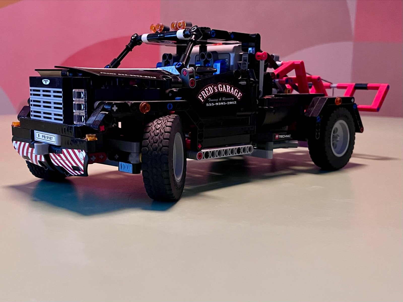 Lego Technic 9395 Takelwagen met 8293 Power Functions, Ophalen of Verzenden, Gebruikt, Lego