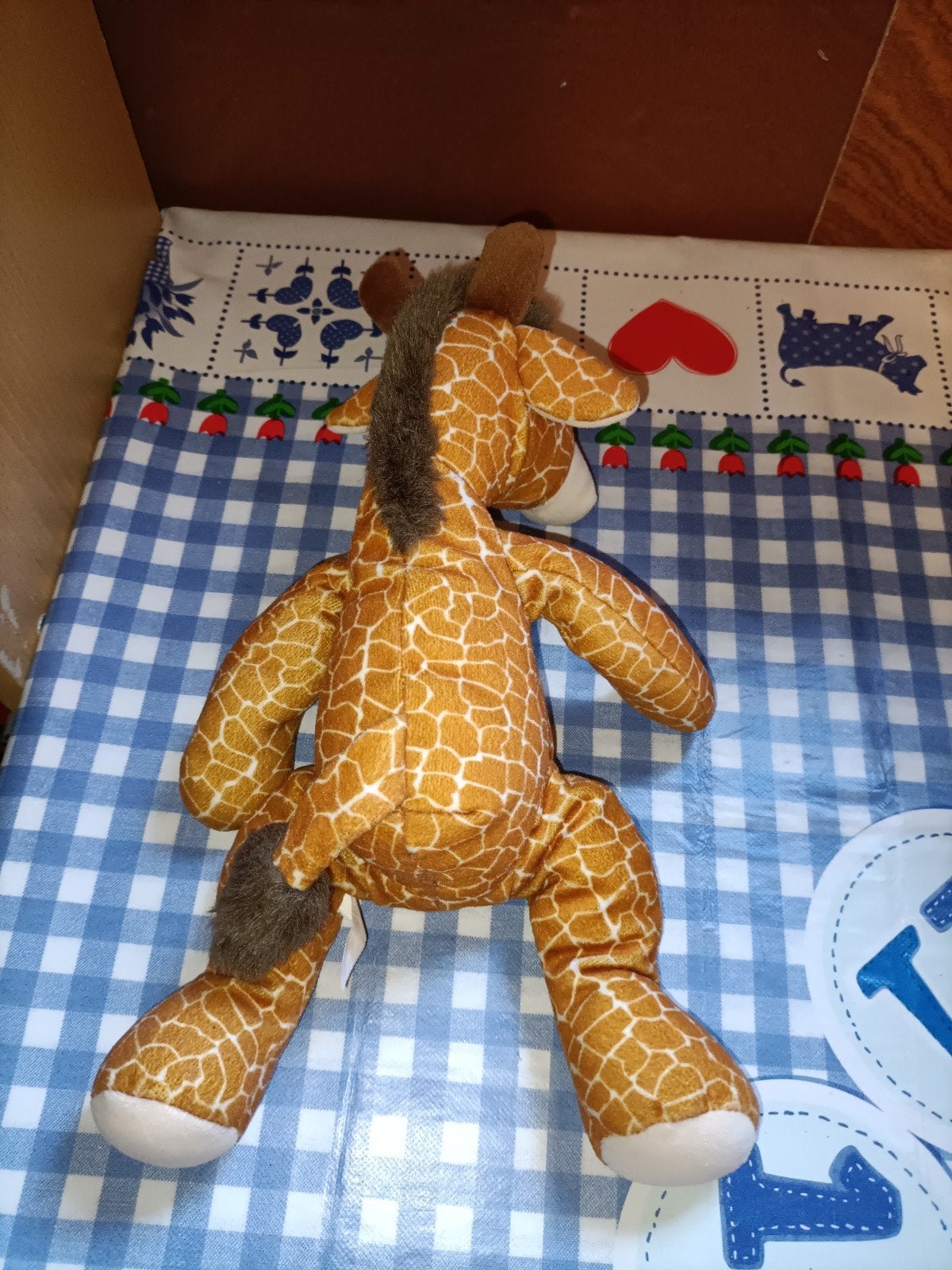 Giraffe knuffel Jurjen de Vries 30 cm groot, Ophalen of Verzenden, Zo goed als nieuw, Overige typen