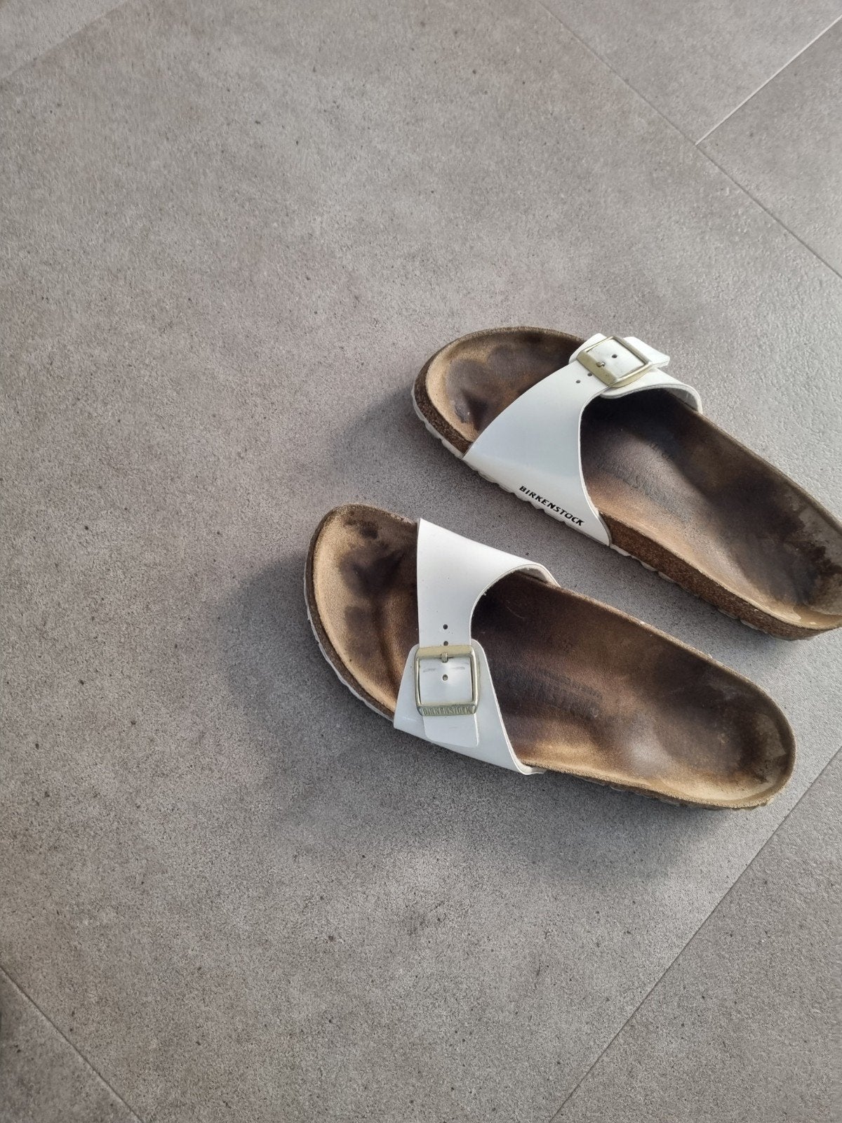 Birkenstock slippers wit - Maat 40, Slippers, Wit, Ophalen of Verzenden, Gedragen