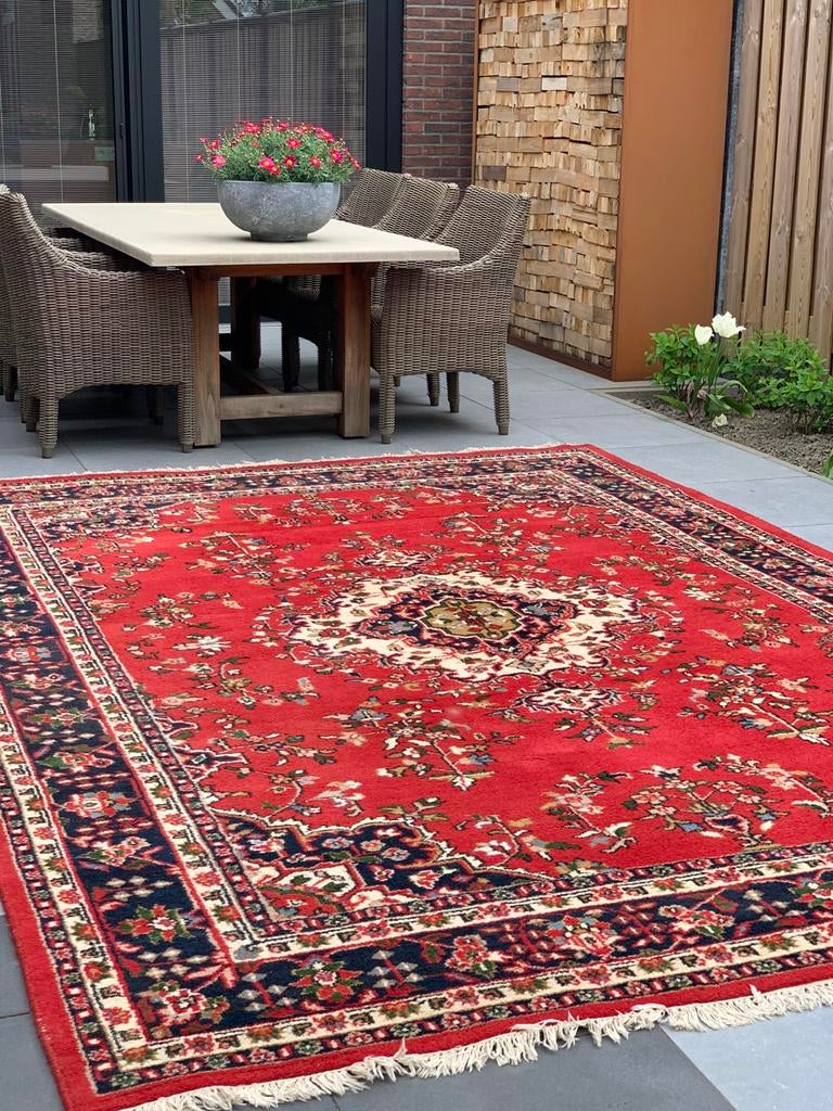 Schitterend Groot Handgeknoopt Vintage Vloerkleed uit India, Ophalen