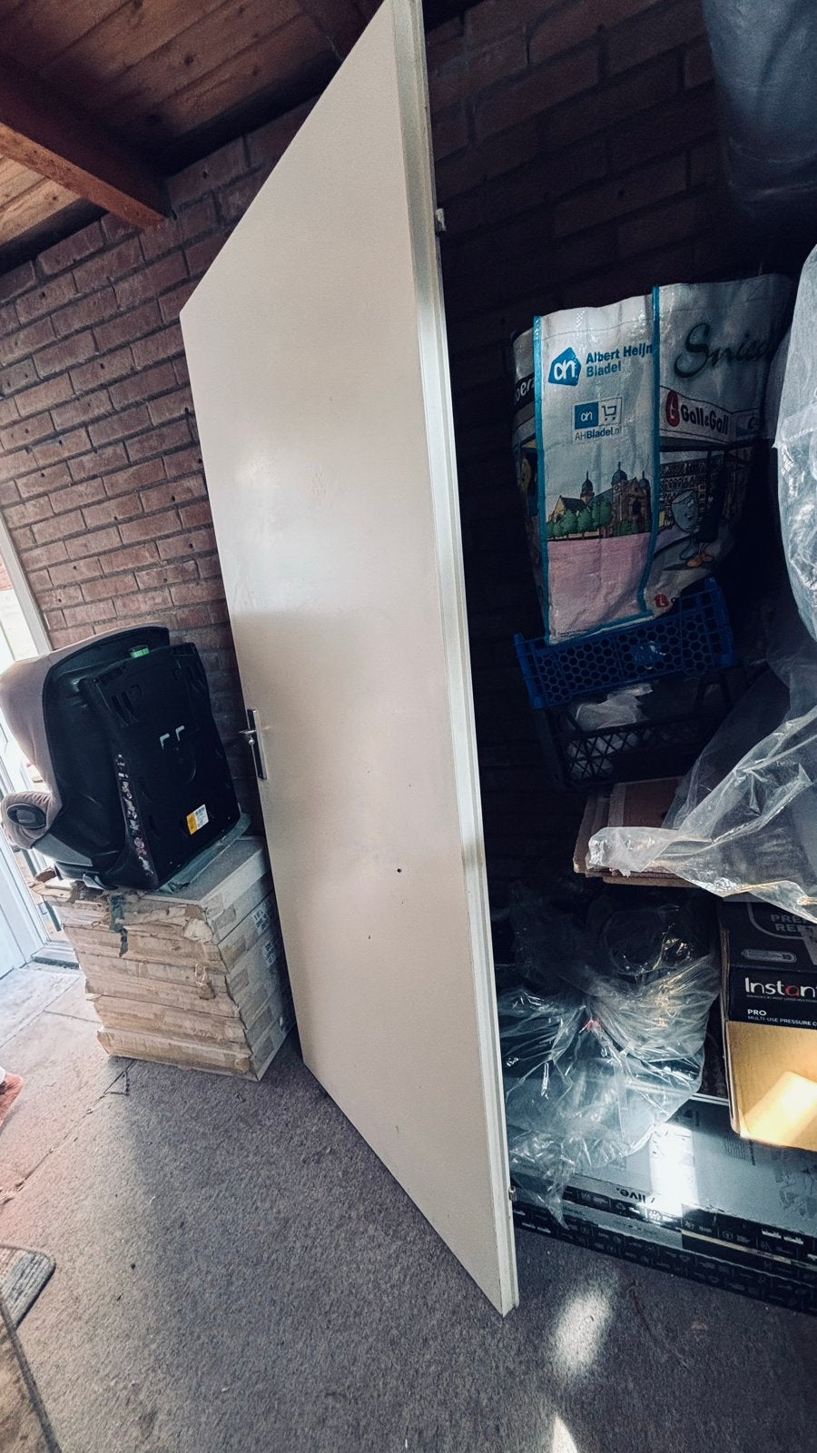 Witte binnendeur met klink - Gebruikt, Ophalen, Gebruikt, 80 tot 100 cm, Binnendeur