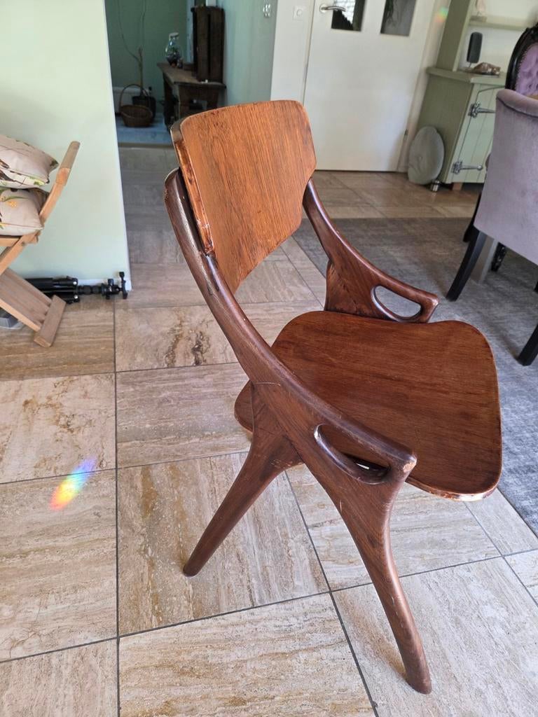 Originele Arne hovmand Olsen vintage teak stoel., Ophalen