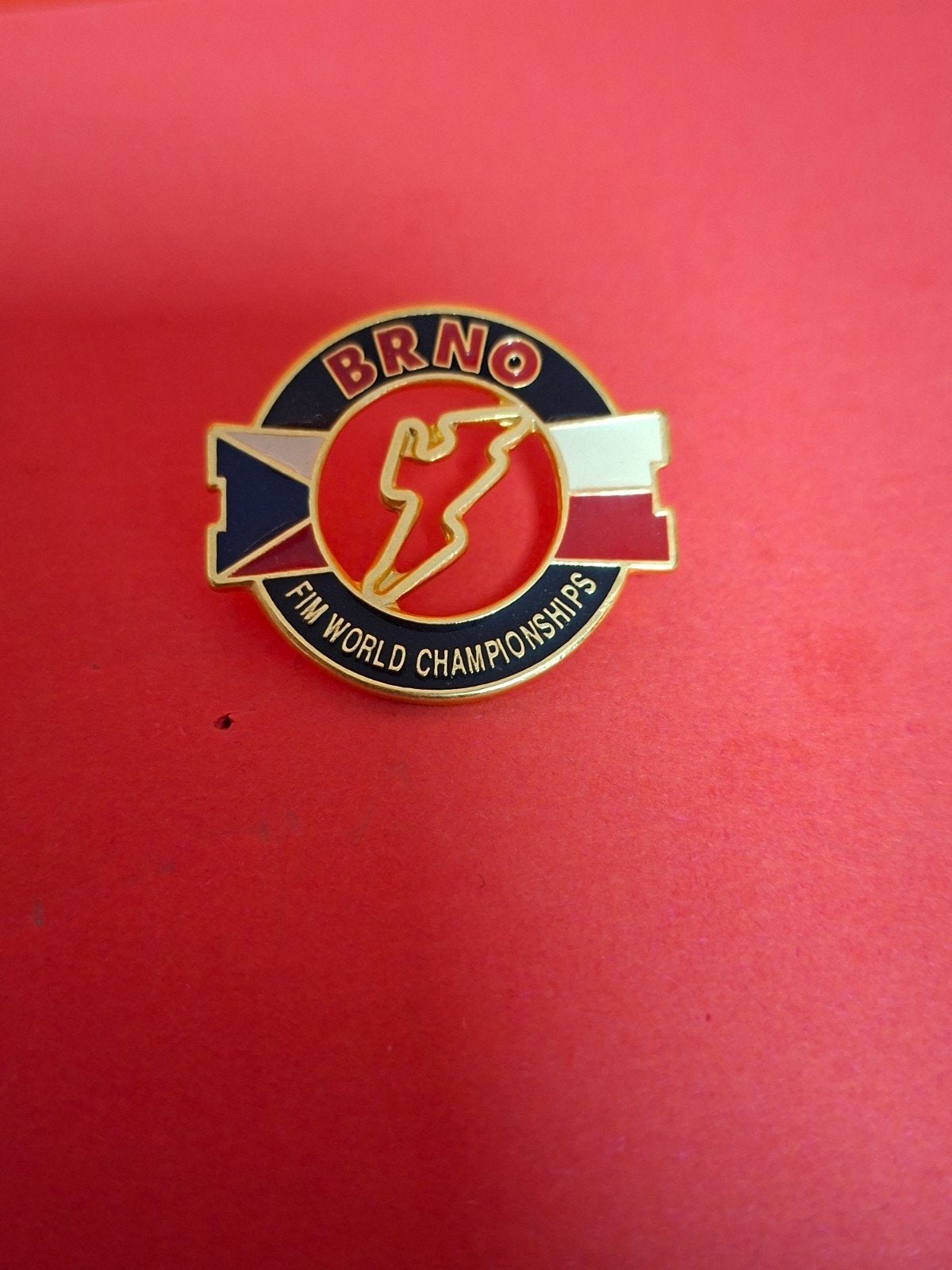 Motor Pin Fim World Championships. BRNO, Verzamelen, Speldjes, Pins en Buttons, Ophalen of Verzenden, Zo goed als nieuw, Transport