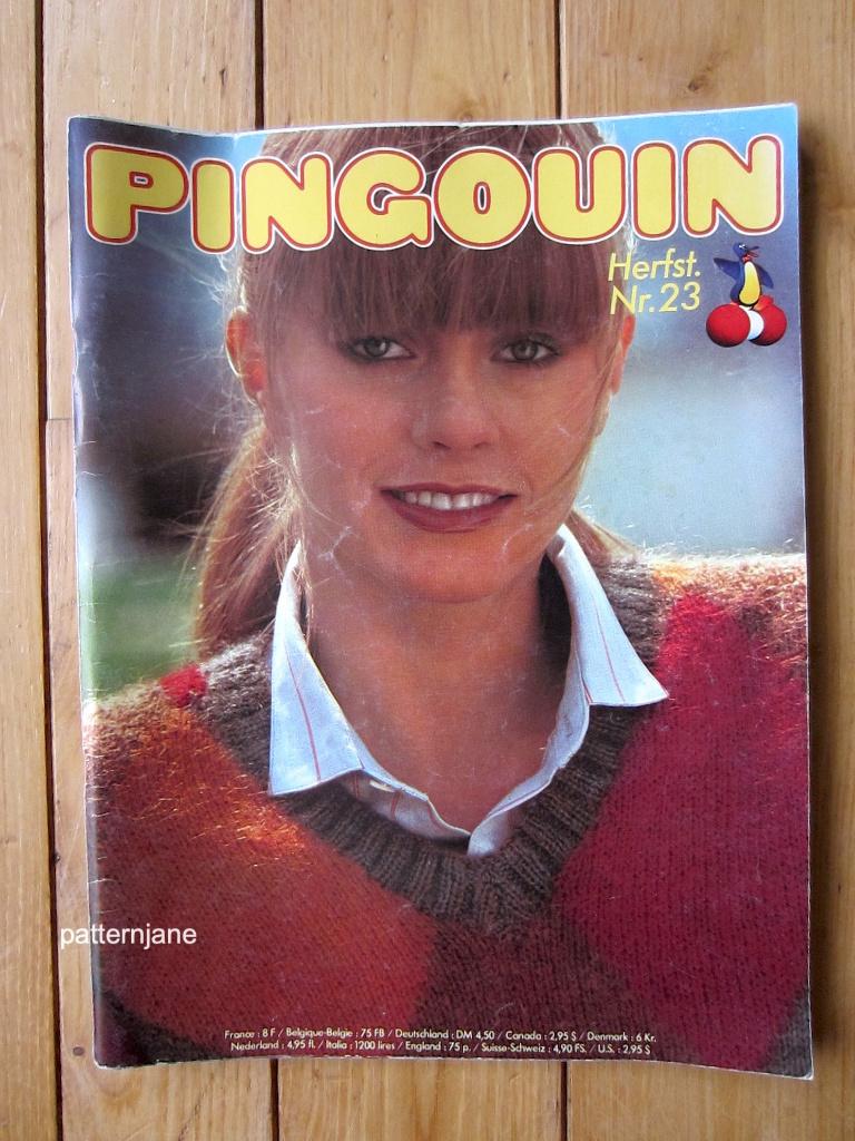 BREI-BOEK PINGOUIN HERFST NR 23 z.g.a.n. vintage patronen, Verzenden, Zo goed als nieuw, Breien of Haken, Patroon of Boek