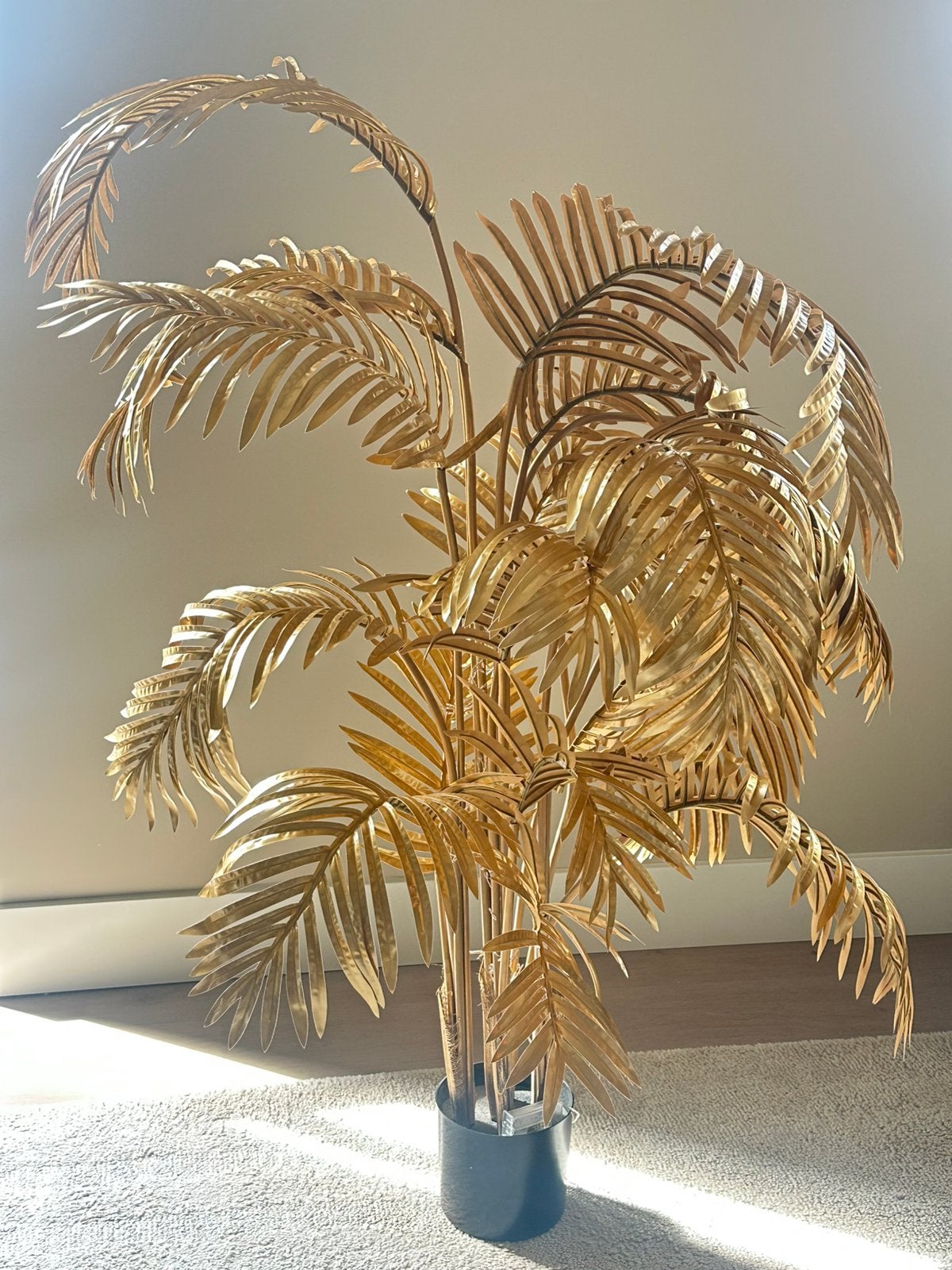 Gouden palm ACTION met lichtjes, Ophalen, Zo goed als nieuw