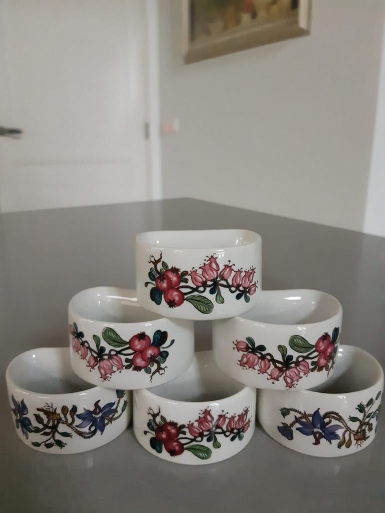 Servetringen Villeroy & Boch Botanica,  6 beschikbaar, Ophalen of Verzenden, Zo goed als nieuw, Porselein, Overige stijlen