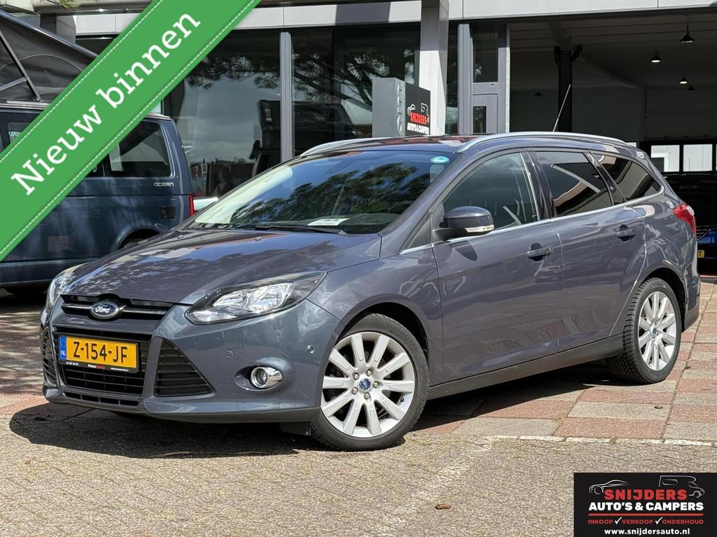 Ford Focus Wagon 1.6 EcoBoost Titanium met trekhaak, Gebruikt, Zwart, 4 cilinders, 150 pk