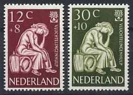 Nederland NVPH nr 736/7 ongebruikt Vluchtelingen 1960, Ophalen of Verzenden, Na 1940, Postfris