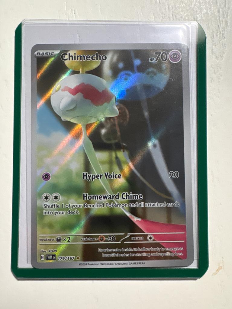 Chimecho Pokémon kaart 179/167 - Obsidian Flames, Ophalen, Zo goed als nieuw, Losse kaart, Foil