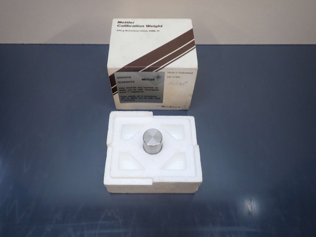 100 gram kalibratiegewicht , Mettler OIML F1-klasse, Niet ingevuld, Niet ingevuld, Ophalen of Verzenden, Zo goed als nieuw
