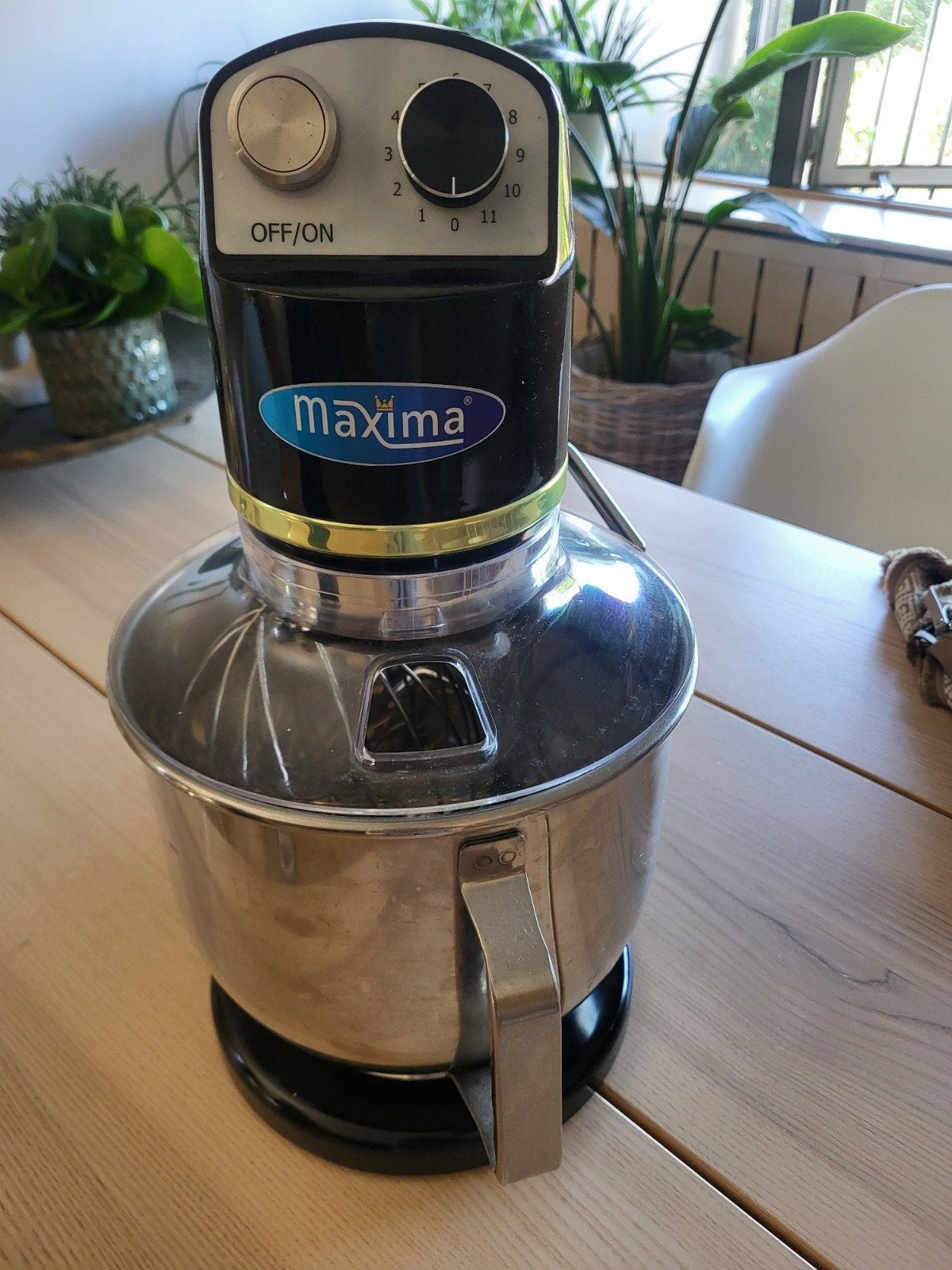 Maxima Professionele Keukenmachine - Zwart, 4 liter of meer, Ophalen of Verzenden, Gebruikt, 3 snelheden of meer