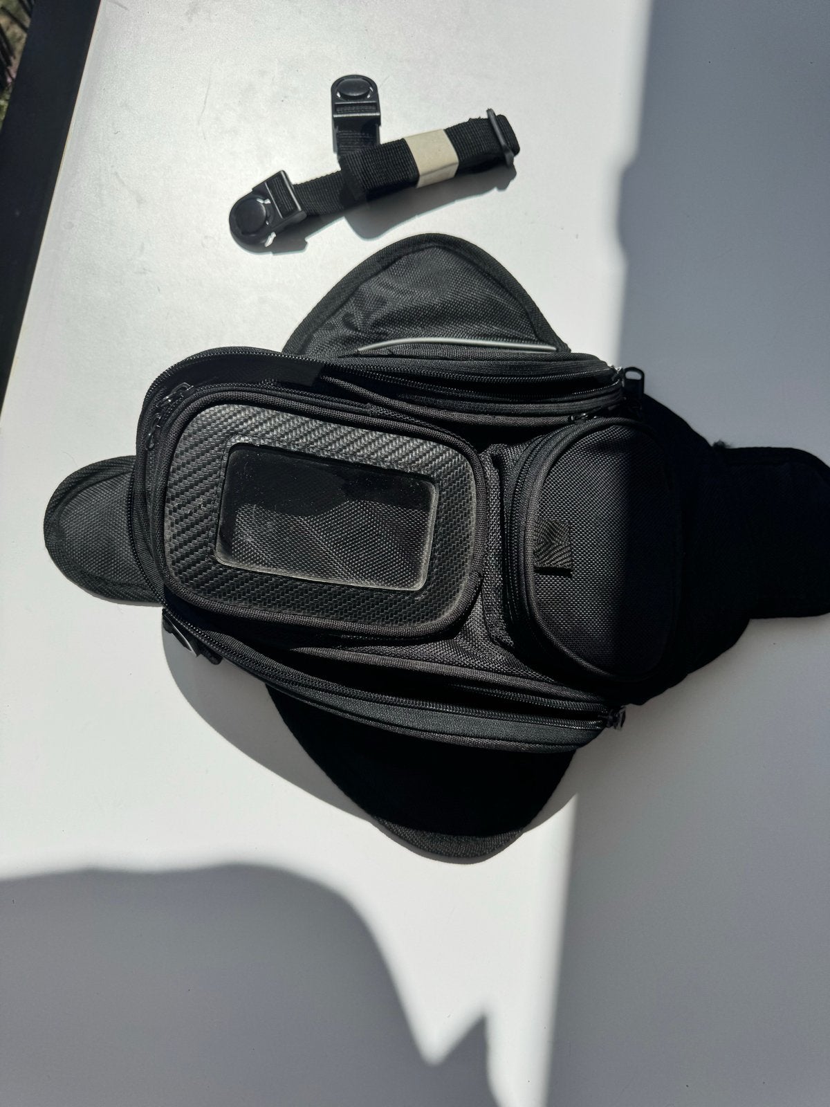 Handige Magnetische Tanktas Motor met Telefoonhouder, Motoren, Ophalen, Gebruikt