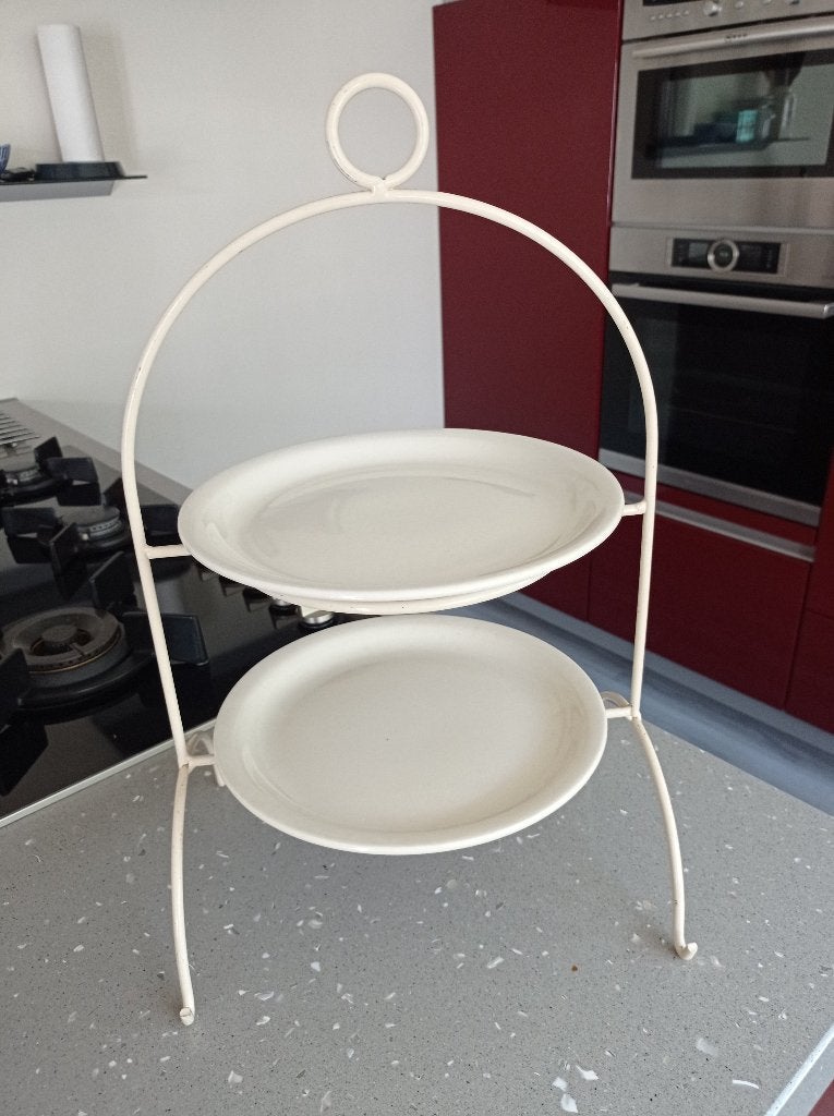 Twee etagères, twee en drie lagen, Huis en Inrichting, Woonaccessoires | Etagères, Ophalen, Zo goed als nieuw, Etagère, Metaal