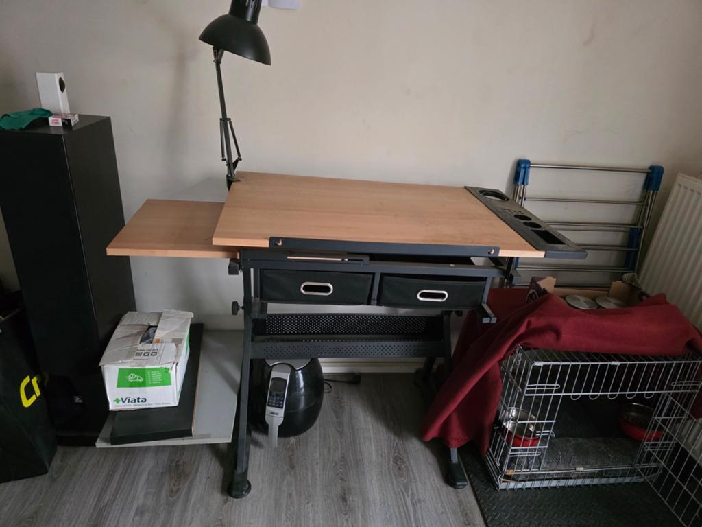 Te koop een tekentafel, Doe-het-zelf en Verbouw, Tekentafels, Gebruikt, Ophalen