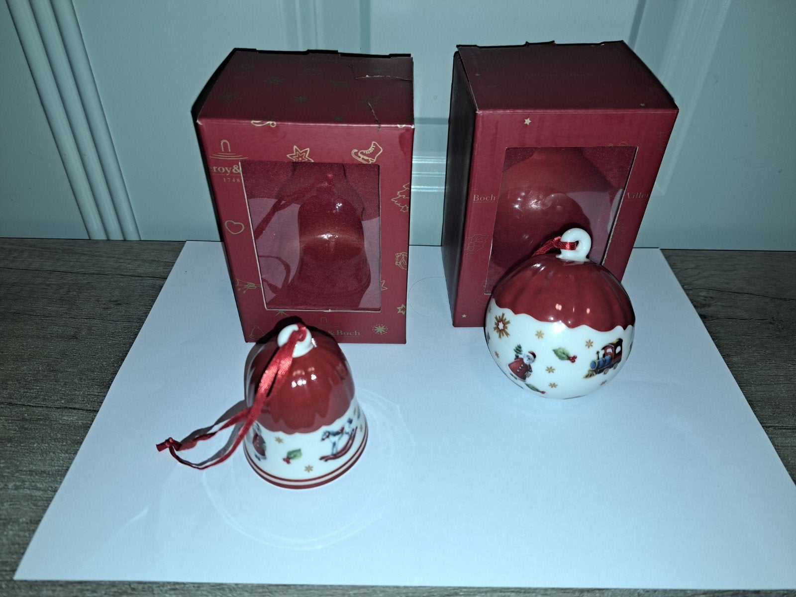 villeroy & boch Toy's delight kerstbal en kerstklokje, Ophalen of Verzenden