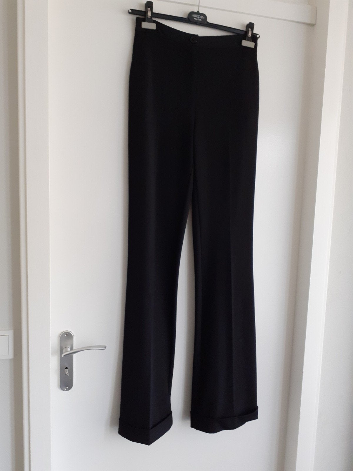 Elisabetta franchi broek, Maat 38/40 (M), Zwart, Lang, Gedragen