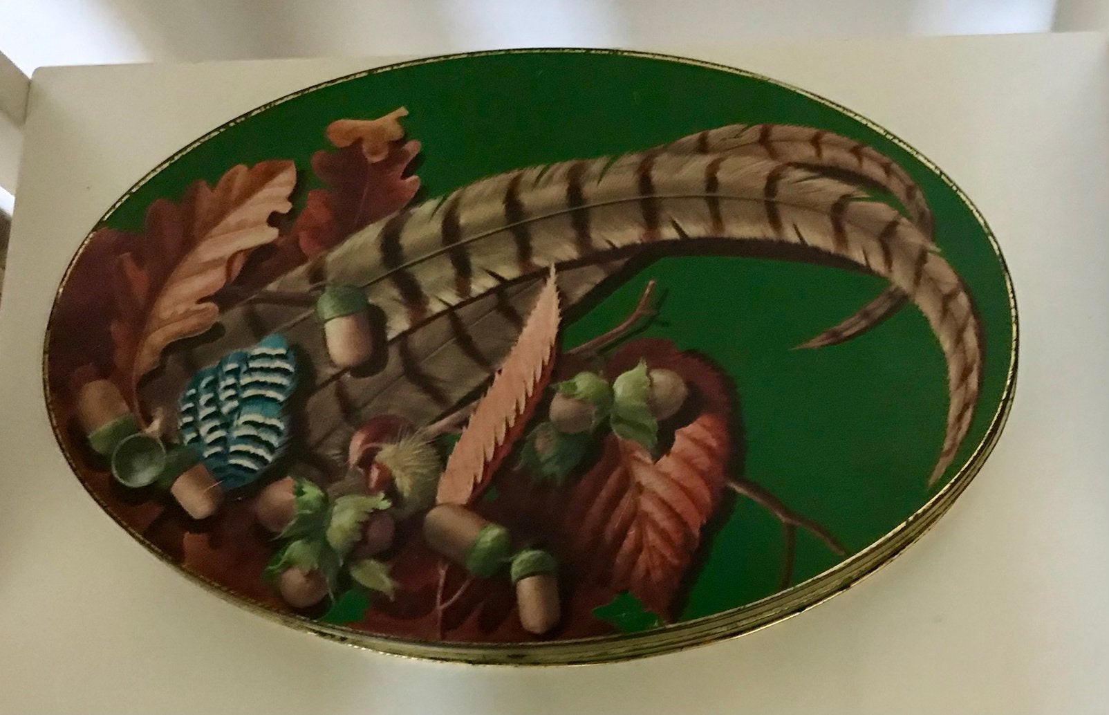Oude koek trommel, van Cote dor, Ophalen of Verzenden