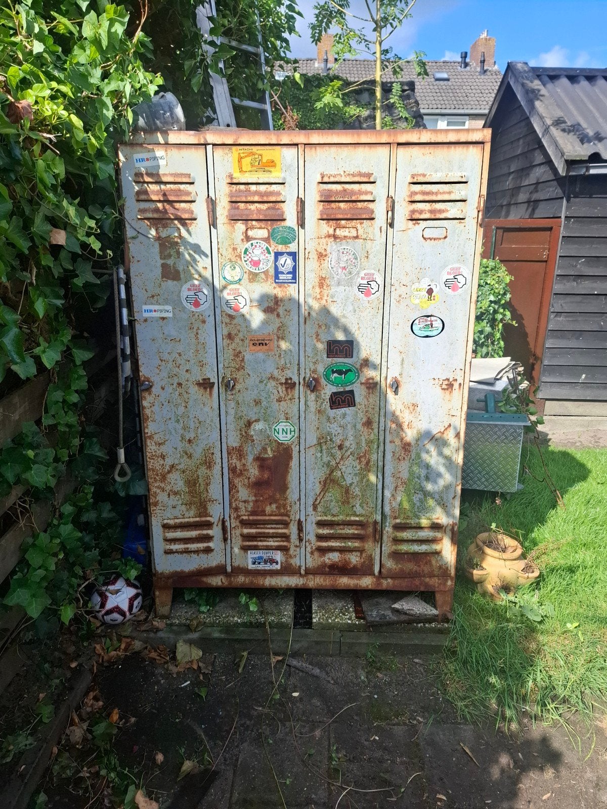 Vintage metalen lockerkast - Industriële look, Huis en Inrichting, Ophalen, Gebruikt, Industrieel, Vintage