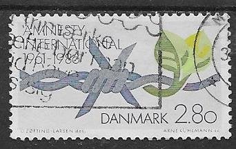 Denemarken 1986  Amnesty Internationaal   856, Postzegels en Munten, Verzenden, Denemarken, Gestempeld