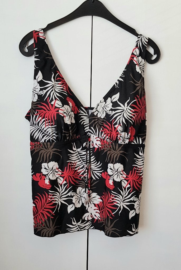 Tankini top Ulla Popken 50, Kleding | Dames, Badmode en Zwemkleding, Overige typen, Zwart, Nieuw, Ulla Popken
