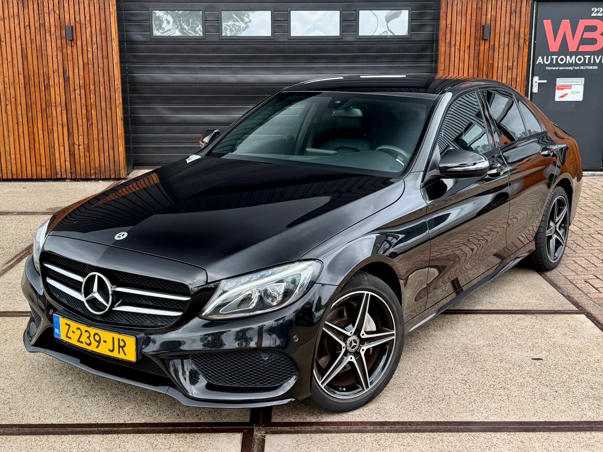 Mercedes-Benz C-klasse 160 AMG Sport Edition Cruise Clima St, Automaat, 4 cilinders, 129 pk, Zwart