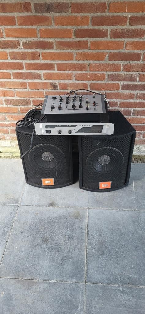 DJ set met mixer, versterker en JBL speakers, Ophalen of Verzenden, Gebruikt, Dj-set, Overige merken