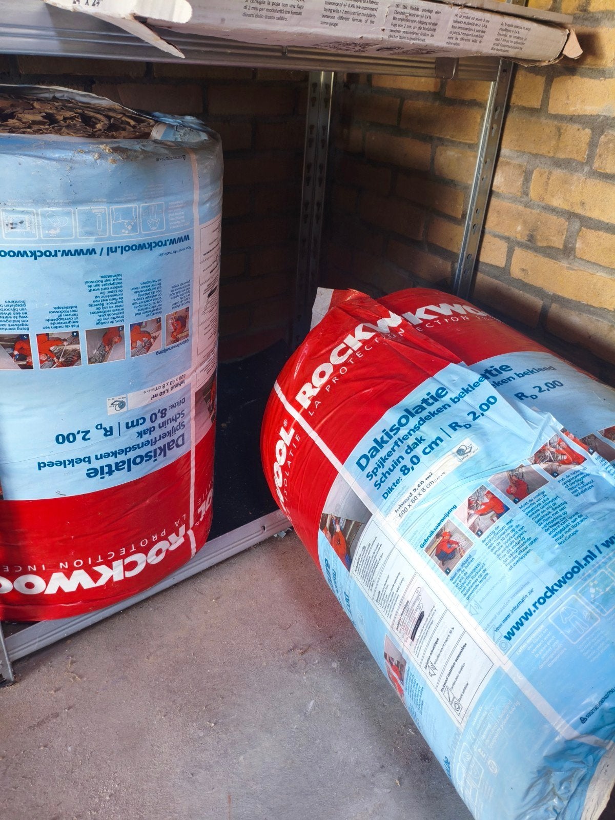 3 pakken Rockwool Dakisolatie Spijkerflensdekens 8,0 cm, Ophalen