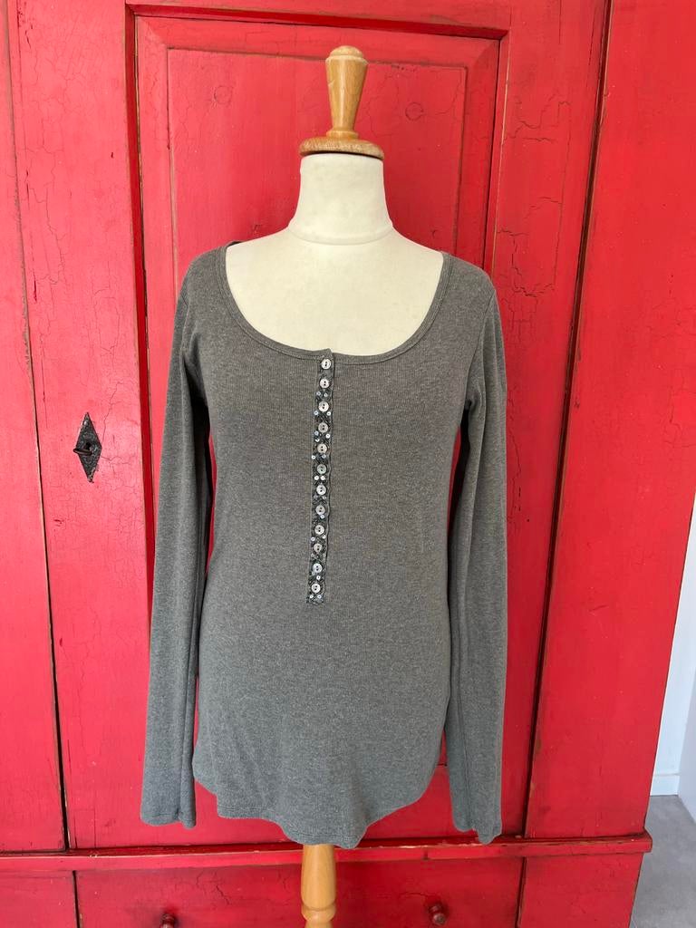 Grijs shirt Geddes and Gilmore maat L, Kleding | Dames, Maat 42/44 (L), Ophalen of Verzenden, Zo goed als nieuw, Lange mouw