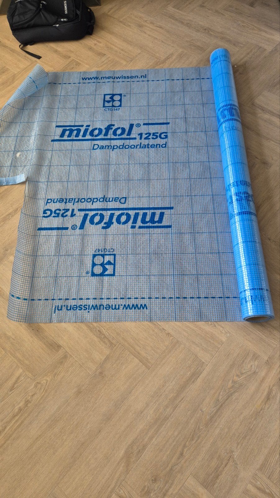 Miofol 125G Dampdoorlatend Folie 1,5 x 20M- Nieuw, Doe-het-zelf en Verbouw, Overige materialen, Nieuw, Muurisolatie, 15 m² of meer