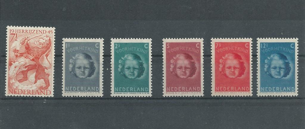 Nederland, Complete Jaargang 1945, Postfris., Postzegels en Munten, Postzegels | Nederland, Verzenden, Na 1940, Postfris