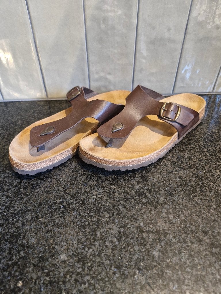 Herenschoen, Slippers, Ecco, Bruin, Ophalen of Verzenden