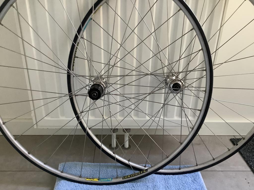Shimano Dura Ace, Mavic Ceramic wielset retro race, Fietsen en Brommers, Fietsonderdelen, Zo goed als nieuw, Aluminium, Racefiets