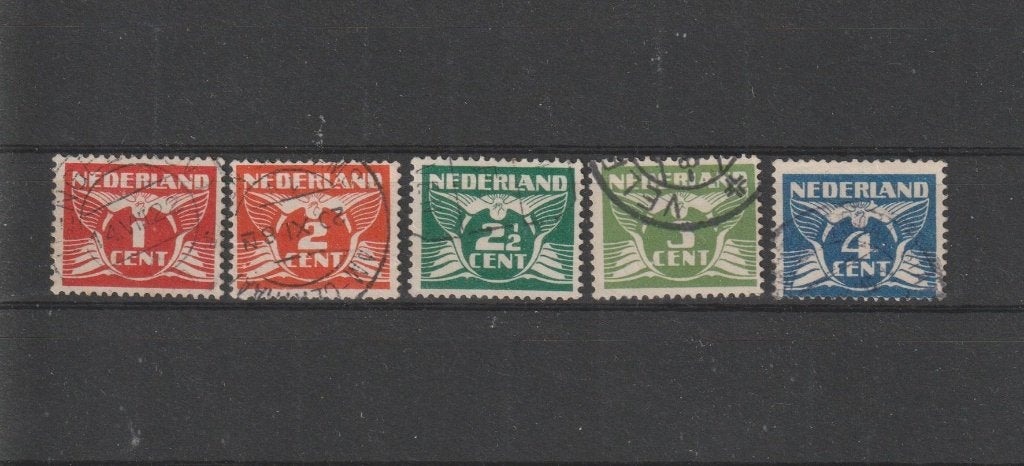 Nederland 1924, NVPH 144 t/m 148, Gestempeld., Ophalen of Verzenden, T/m 1940, Gestempeld