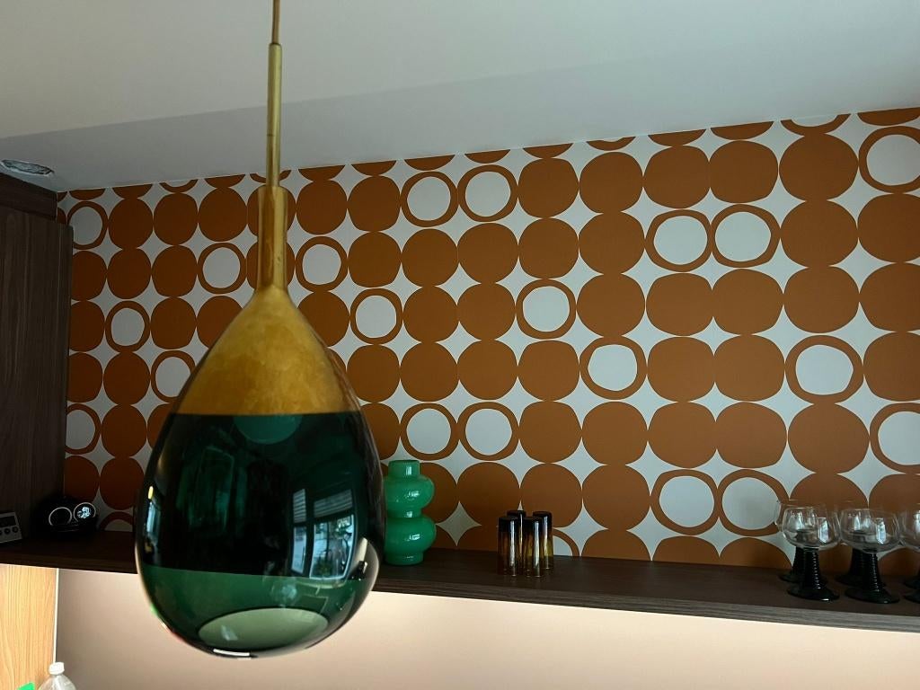 EBB & FLOW Lute hanglamp lamp ivy green/goud Ø 22 cm, Eu, Eu, Eu, Zo goed als nieuw