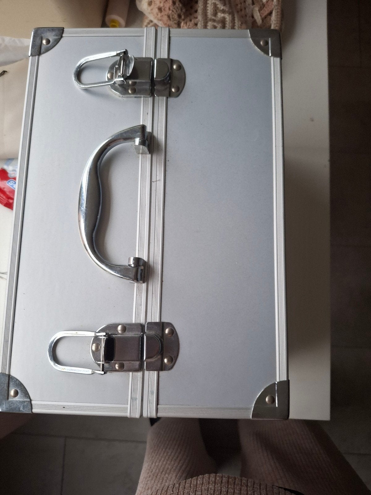 Make-up of nagels opbergdoos - Zilverkleurig Hardcase, Ophalen, Zo goed als nieuw, Overige kleuren, Hardcase
