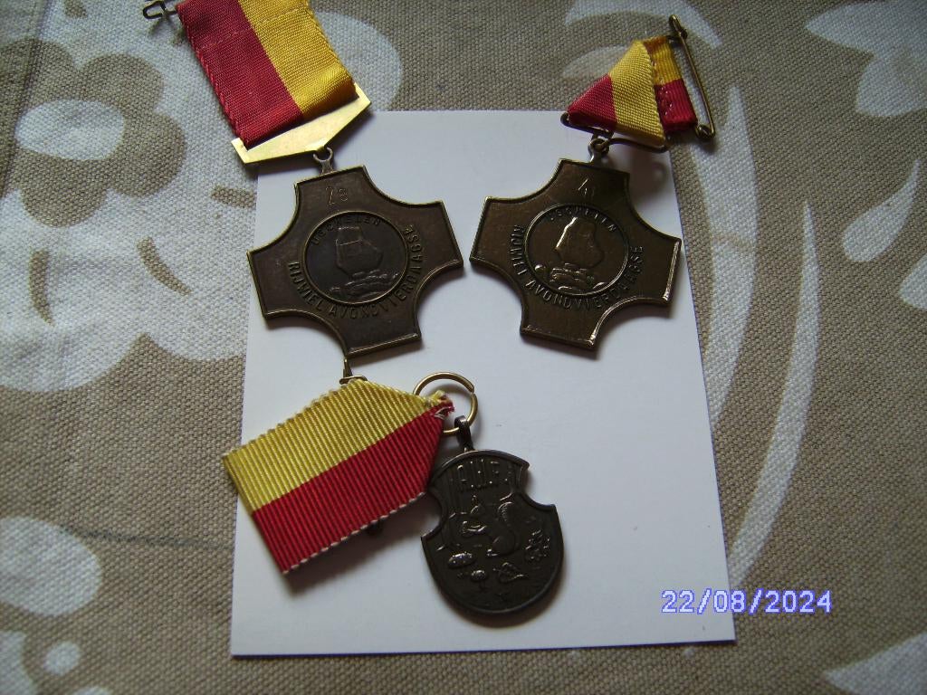 3 medaille Ugchelen 2e / 4e rijwiel avondvierdaagse +1xAWF, Ophalen of Verzenden, Overige materialen, Nederland